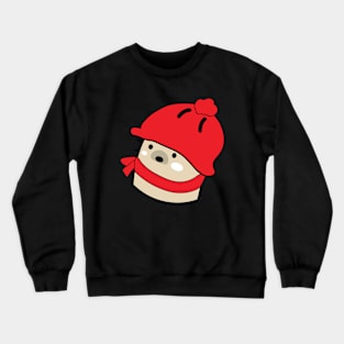 Mochie in winter hat Crewneck Sweatshirt